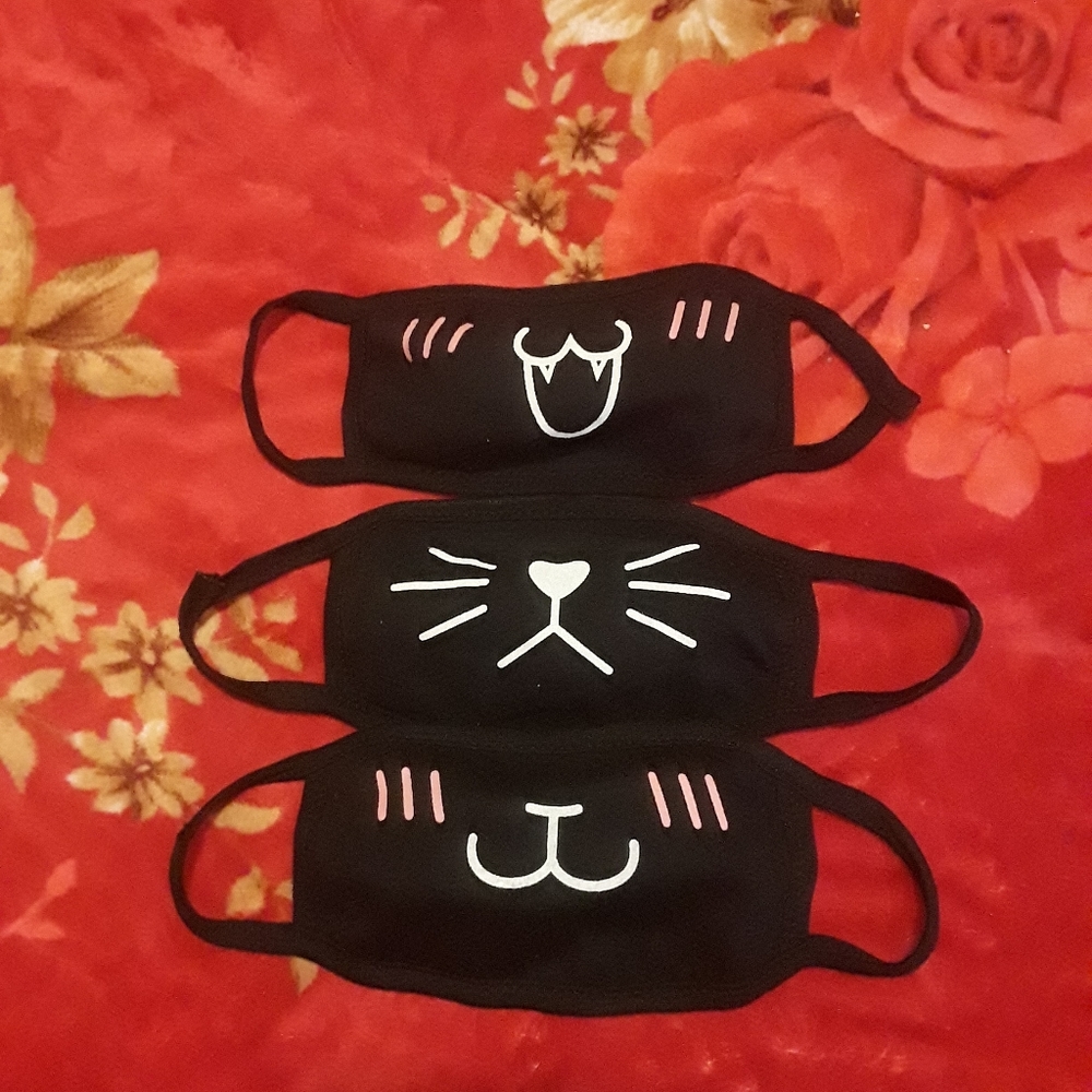 ☆2/$15 Re-usable Face Masks With Cute Expressions
